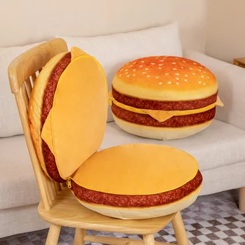 Плюшевая подушка для еды, хлеба, тостов, гамбургеров, подушка для домашнего дивана, приятная имитация, забавная, 1 шт., 40 см