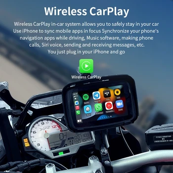 Мотоциклетный Соединительный Экран M1 Для Мотоцикла Bluetooth Беспроводной Carplay Android Автостенд Навигатор Стабильный Без Задержек