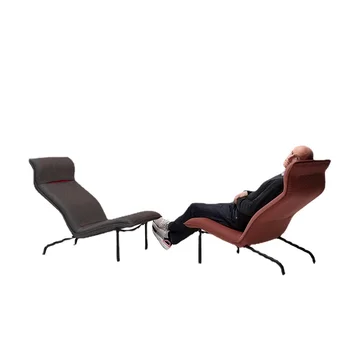 Скандинавское Кресло для Отдыха Отель Вилла Кресло Для Отдыха Квартира Серый Красный Дизайн в Художественном стиле