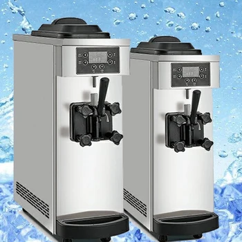 Небольшая машина для приготовления мягкого мороженого, настольный автоматический автомат по продаже сладких рожков с одной головкой