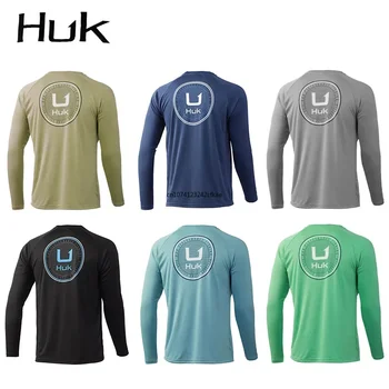 HUK 2023, Мужские Рубашки с капюшоном для Рыбалки, Высокопроизводительная Одежда с Длинным Рукавом, Roupa De Pesca Masculina, Camisa De Pesca, Рыболовные Топы