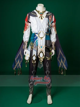 Костюм для косплея Genshin Impact Kaveh, мужская красивая форма, Набор Париков, Игровые наряды на Хэллоуин C07992E-B