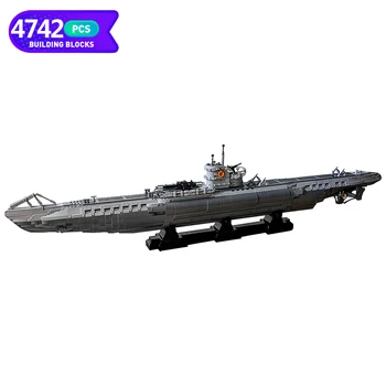 MOC Военное Оружие U-Boat Тип VIIC Подводная лодка Строительный Блок Строительная Модель MOC-139272 Боевое Оружие Кирпичная Игрушка Детский Подарок