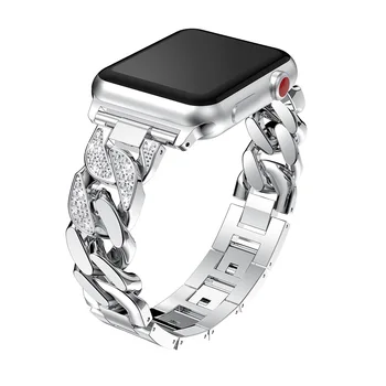Ремешок для для Apple watch 3 4 5 ремешок 44 мм 40 мм для iwatch apple watch ремешок 38 мм 42 мм correa reloj ремешок для девочек из нержавеющей стали