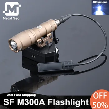 Тактический фонарь Surefir M300A 400 люмен M300 MINI Scout Light SF для охотничьего оружия, мгновенный дистанционный выключатель, подходит для 20 мм рейки