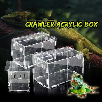 Коробка для разведения рептилий Акриловый прозрачный террариум для пауков, ящериц и скорпионов Enti's, собранный из акрила, дышащий террариум для насекомых