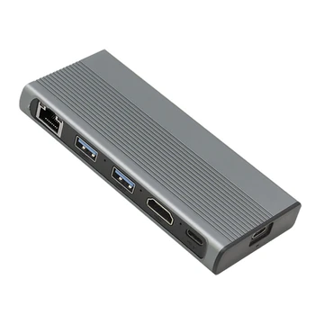USB C Концентратор M.2 SSD-накопитель, совместимый с HDMI + USB3.1 + RJ45 + док-станция PD Type-C Для M.2 NVME NGFF SSD для