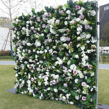 Искусственная цветочная стена Украшение для домашней вечеринки Декоративная шелковая панель с розами цветы для украшения свадьбы искусственные
