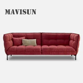 Новый современный тканевый диван для квартиры, Комбинированный Итальянский Импортный Диван из хлопка и льна, Дизайнерский простой набор мебели для гостиной