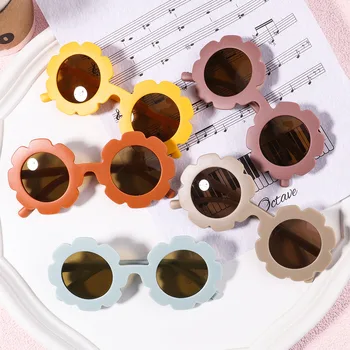 2023 Модные Круглые Солнцезащитные очки в Форме Милого Мультяшного Медведя Для мальчиков и Девочек, Детские Винтажные Солнцезащитные очки с защитой от ультрафиолета, Классические Детские очки