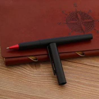 Высококачественная ручка-роллер Jinhao 35 Матовая черная ручка-роллер с красной металлической Подписью, шариковая ручка, Канцелярские Принадлежности, Школьные принадлежности