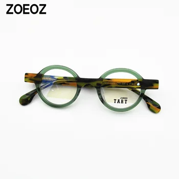 Джеймс Тарт 205 Винтажная круглая Ацетатная оправа для очков, очки для близорукости, Мужские оправы для очков, женские очки, синие легкие очки