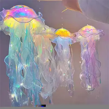 Лампа в виде медузы, Переносная Цветочная лампа, Лампа для украшения атмосферы в комнате для девочек, Ночная лампа для спальни, Украшение дома