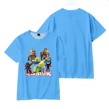 Детская одежда ROBLOX, Повседневная модная футболка с короткими рукавами и мультяшным принтом, Летняя одежда для больших детей, Лучшие подарки