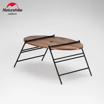 Naturehike Складной овальный стол для кемпинга на открытом воздухе, портативный складной автомобильный стол для пикника с самостоятельным вождением