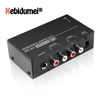 kebidumei Горячий ультракомпактный фоно-предусилитель с поддержкой RCA 1/4 дюйма с интерфейсами TRS Preamplificador Phono Preamp PP400