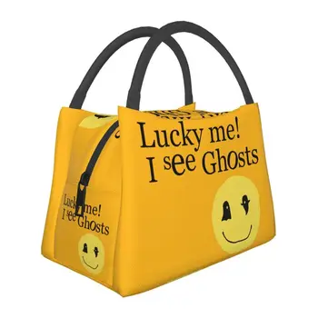 Kanye West Изолированная сумка для ланча для рабочего Офиса Lucky Me I See Ghosts Портативный кулер Термальная коробка для Бенто Для Женщин