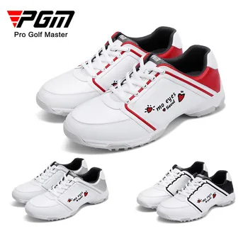 Женская обувь для гольфа PGM, Mo Eyes, Сеул, Нескользящие, Водонепроницаемые, Дышащие Повседневные кроссовки на шнуровке, Спортивная женская обувь