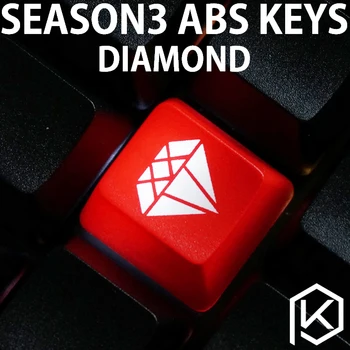 Новинка, прозрачные колпачки для клавиш с АБС-травлением, блестящие алмазные черно-красные механические клавиатуры на заказ