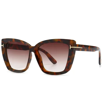 2023 Винтажные брендовые дизайнерские женские модные солнцезащитные очки с кошачьим глазом, женские негабаритные градиентные солнцезащитные очки Oculos feminino de sol UV400