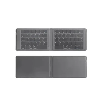 Ультратонкая беспроводная клавиатура Mini BT Портативная складная клавиатура для ноутбука, планшета, USB-перезаряжаемая кожаная клавиатура для домашних игр