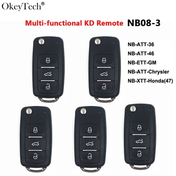 Okeytech, 5 шт./лот, NB08, универсальный многофункциональный пульт KD, 3 кнопки, ключ серии NB для KD900 URG200 Remote Master