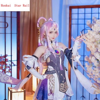Новая предпродажная игра Honkai Star Rail Анимация, окружающая Фу Сюань Фан, Хэллоуин, Косплей, Сексуальные милые студенческие женские костюмы