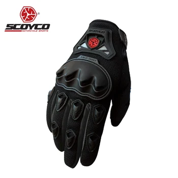 Мотоциклетные перчатки SCOYCO MC29 Для мужчин, Летние Велосипедные мотоциклетные перчатки с полным пальцем, для мотокросса, для верховой езды, дышащие Велосипедные