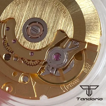 Золотые Высокоточные часы PT5000 с 25 Драгоценными камнями Механический Механизм с Автоподзаводом 28800 ударов в час Дисплей даты Замена ETA2824