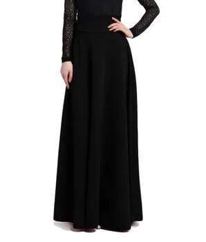 2019 Новое Поступление, Длинные Юбки для женщин, мусульманское платье Макси, Черное Красное Бальное Платье, исламские Юбки