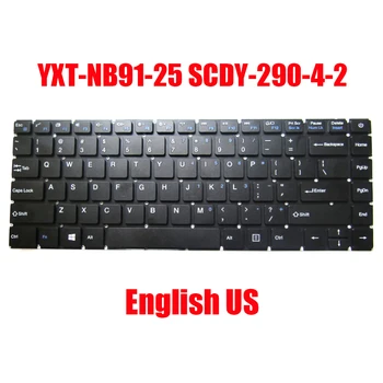 Клавиатура для ноутбука YXT-NB91-25 SCDY-290-4-2 Английская, американская, черная, без рамки, новая