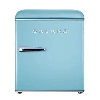 Мини-холодильник с одной дверью в стиле ретро, 1,7 кубических фута, синий, Estar, мини-холодильник для комнаты