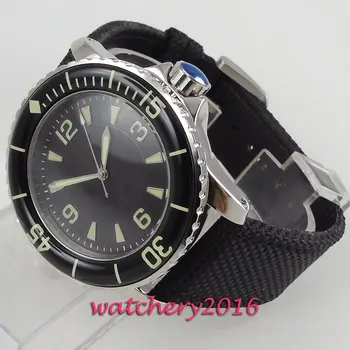 мужские часы со светящимся сапфировым циферблатом Corgeut диаметром 45 мм, автоматический механизм Miyota, мужские часы