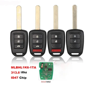 Автомобильный Ключ PCF7961 Чип дистанционного Брелока Для Honda 2013-2015 CRV 2013-2017 Accord Civic Fit MLBHLIK6-1TA ID47 313,8 МГц