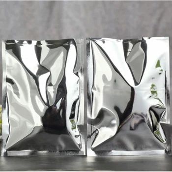 100шт 24x37 см Серебристые Пакеты Из Алюминиевой Фольги С Термосвариванием/Верхний Открытый Алюминизированный Пластиковый Пакет С Защитой От Запаха Упаковка Для Хранения продуктов питания