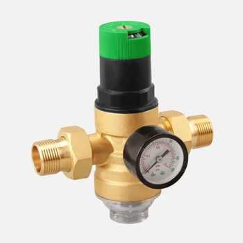 Регулируемый редукционный клапан с манометрическим регулятором давления клапан регулирования давления для воды/нефти/газа DN15 DN20
