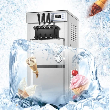 Коммерческая автоматическая машина для приготовления мороженого, крупномасштабный утолщенный корпус из нержавеющей стали с конусом, интеллектуальное управление