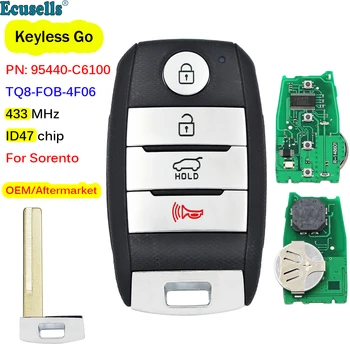 OEM 4 кнопки FSK 433,92 МГц Keyless Go Smart Remote Key HITAG 3 ID47 Чип для Kia Sorento 2019 2020 PN: 95440-C6100 TQ8-FOB-4F06