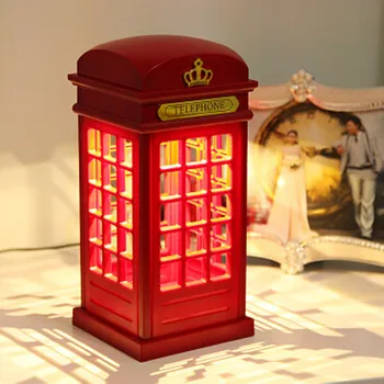 Светодиодная настольная лампа Стильный Дизайн Ретро Дизайн Лондонской телефонной будки USB Перезаряжаемая Светодиодная Сенсорная Ночная лампа