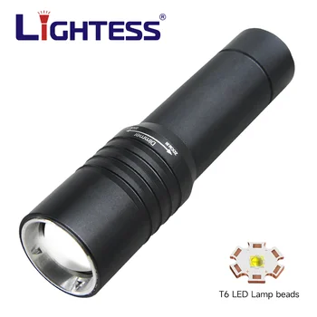 T6 Сильный Свет Светодиодный USB Перезаряжаемый фонарик Однофункциональный военный фонарь Масштабируемый Фонарик Zoom Наружное освещение