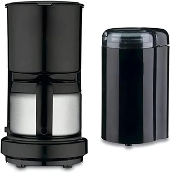 Чашка с графином из нержавеющей стали, Кофеварка, черная и кофемолка DCG-20BKN, Кофемолка1, лезвие, ЧЕРНОЕ