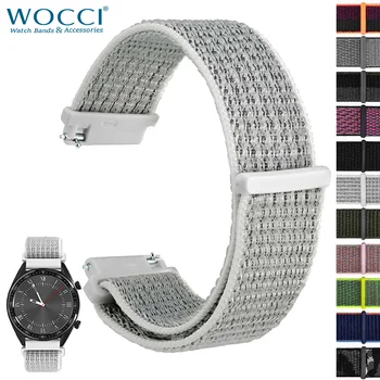 WOCCI Нейлоновый Ремешок Для Samsung Galaxy Watch 3/Galaxy Watch 46 мм/Gear S3 Classic/Gear S3 Frontier Ремешок 22 мм 20 мм 18 мм