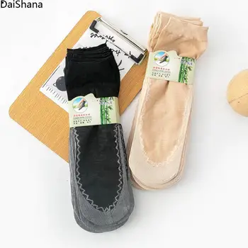 10 Пар Высококачественных весенне-летних бамбуковых женских коротких носков свободного размера, женские носки, Звенящие кристально прозрачные шелковые носки для девочек, лодыжки
