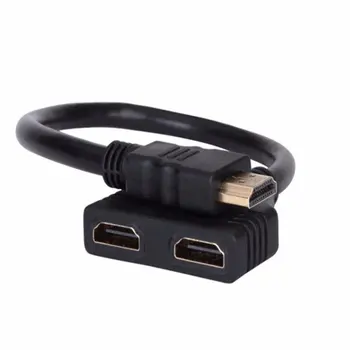 HDMI-совместимый 2-портовый Y-образный разветвитель 1080P HDMI-совместимый кабель-адаптер v1.4 типа 