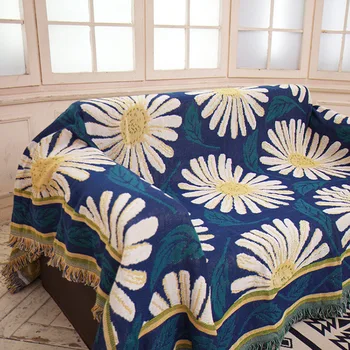Одеяло в форме цветка маргаритки, деревенское американское полотенце для волос с песком, чехлы для дивана, Декоративный чехол для дивана, одеяло высокого качества