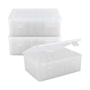 Мини-коробка для хранения шариков из 3 упаковок, прозрачная коробка для хранения шариков с крышкой, Прямоугольная прозрачная шкатулка для ювелирных изделий с бриллиантами, поделки