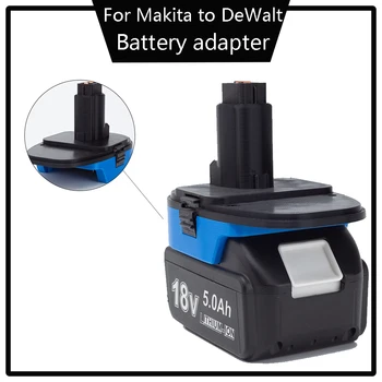 Аксессуары для электроинструмента Адаптер для преобразователя заряда аккумулятора MAKITA в литиевую батарею DeWalt 18V (не включает инструменты и аккумулятор)