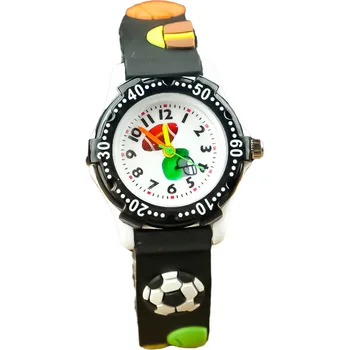 Спортивные часы для мальчиков 3D в стиле футбола и регби для детей, водонепроницаемые силиконовые электронные часы для детей