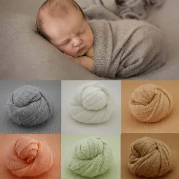 Детское Мохеровое одеяло для приема Младенцев, Пеленание для сна, Обертывание для новорожденных, реквизит для фотосъемки, фон, аксессуары для фотосъемки