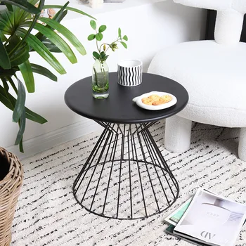 Креативный и простой современный чайный столик с металлическим подносом Диван для гостиной Простой железный столик для отдыха Прямая поставка